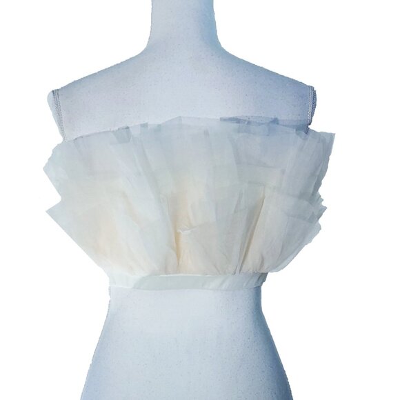 Mable Tulum Tulle Tube Top in Cream - Picture 3 of 7